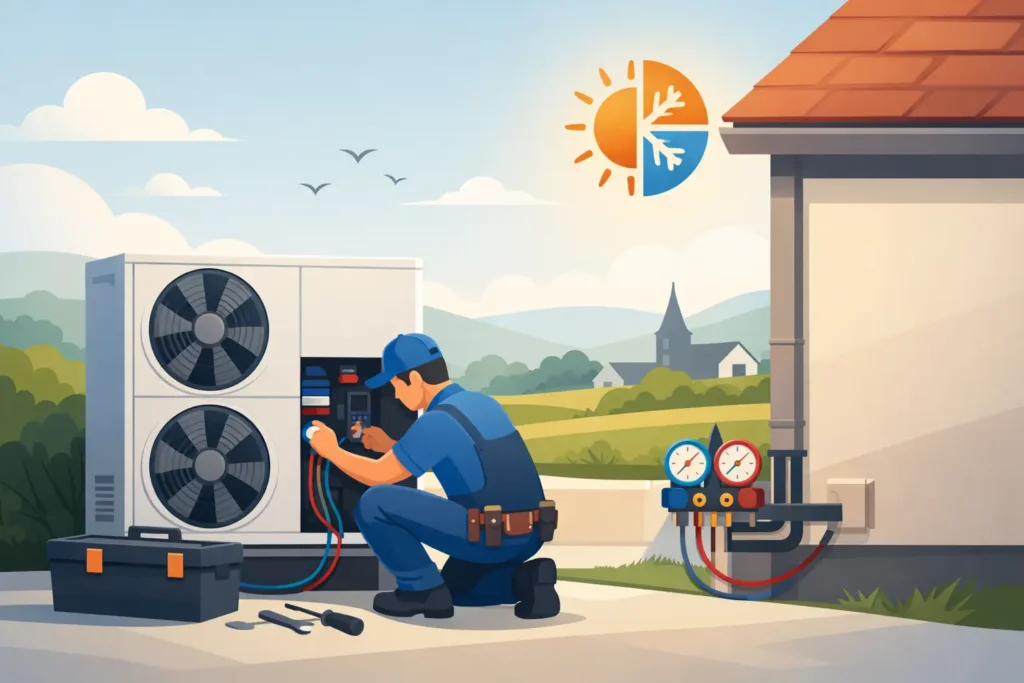 Mitsubishi Air Source Heat Pump Repair in Essex